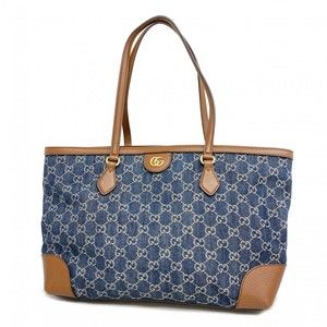 Gucci bag blue brown GG Marmont tote denim